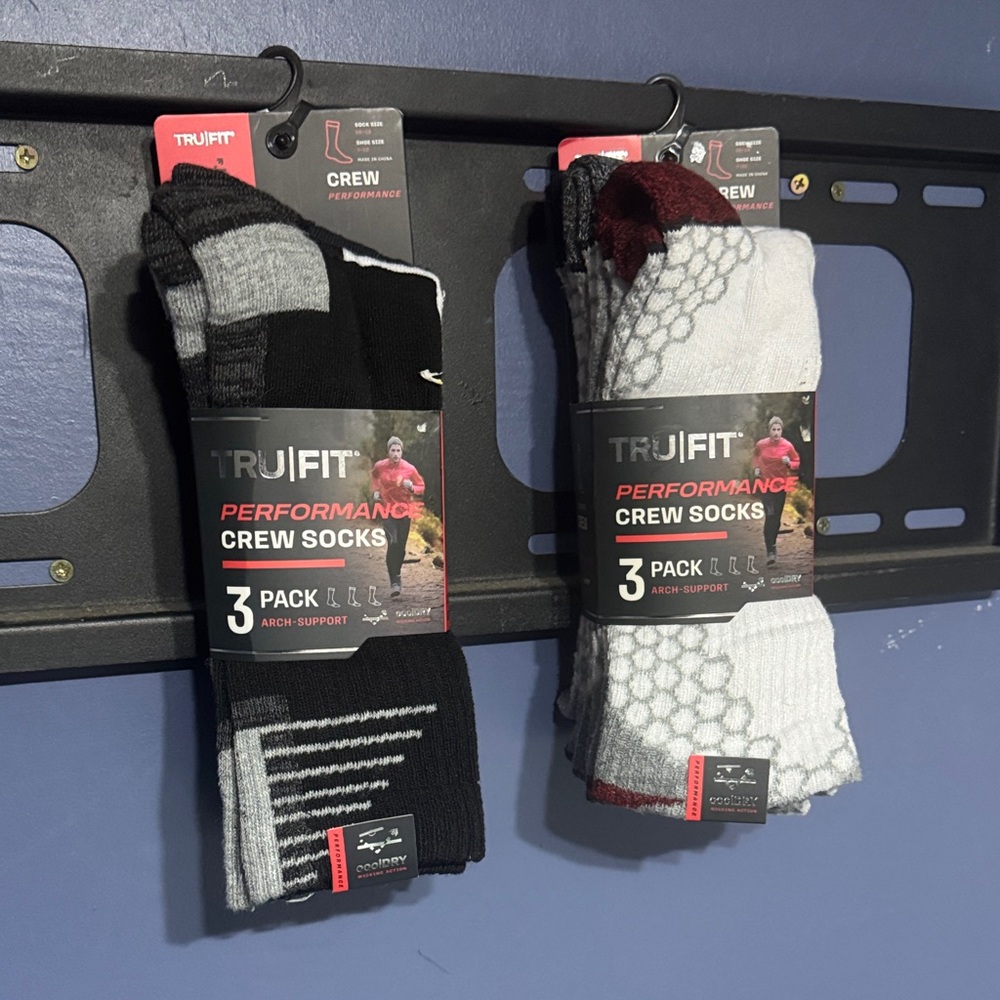 Trukfit Performance Crew Socks - Black, Gray, White & Maroon